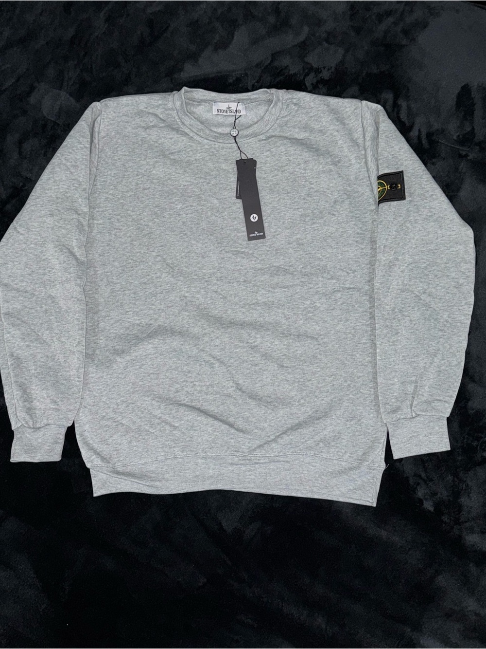Stone Island Light Gray Crewneck Sweatshirt